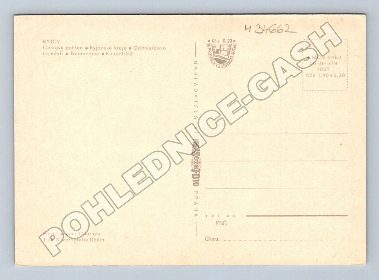 Pohlednice Kyjov celkový pohled a kroje (M34662)