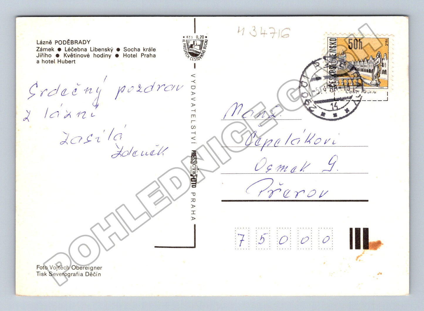 Pohlednice Poděbrady lázně více záběrů (M34716)