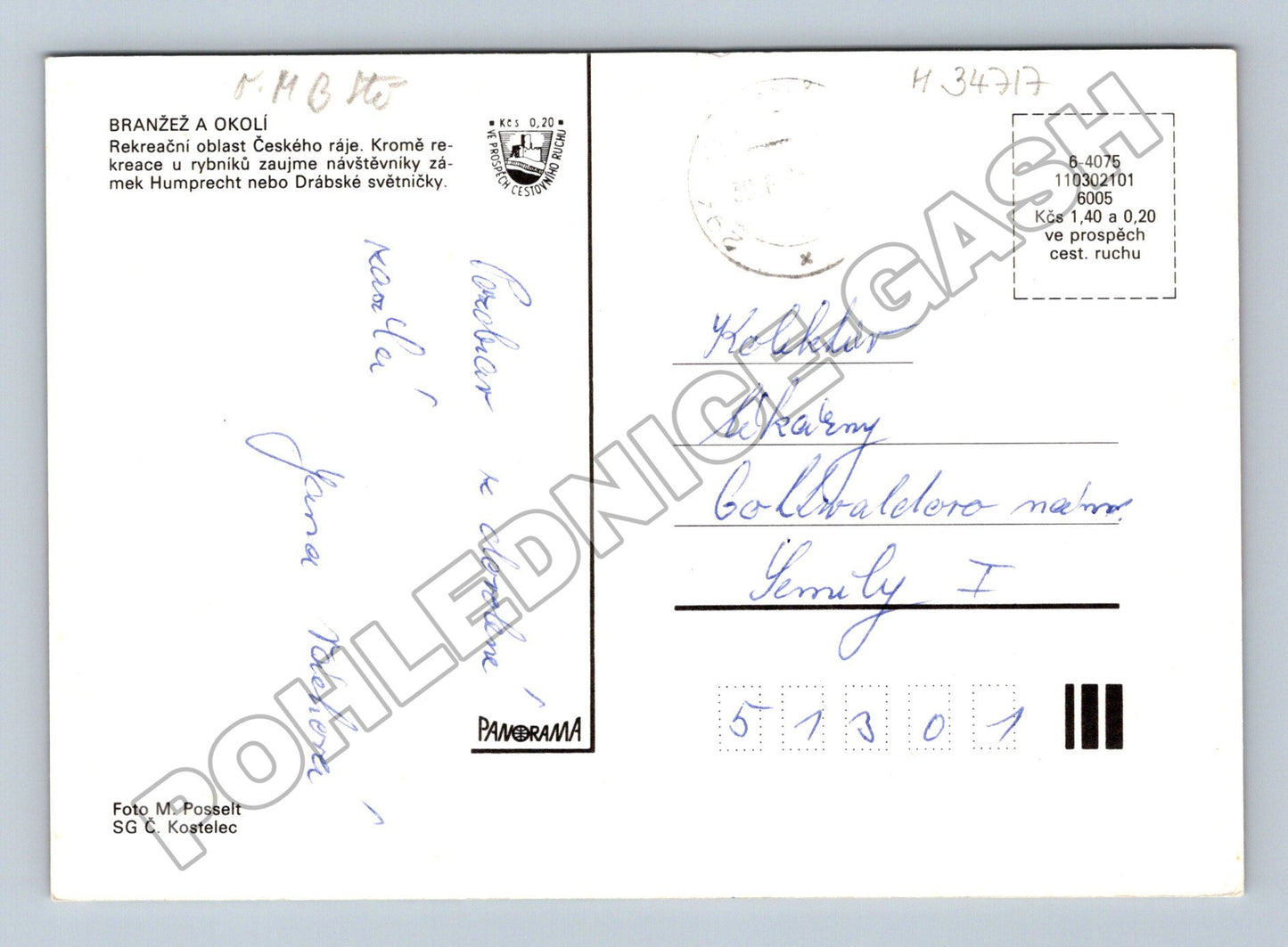 Pohlednice Branžež a okolí (M34717)