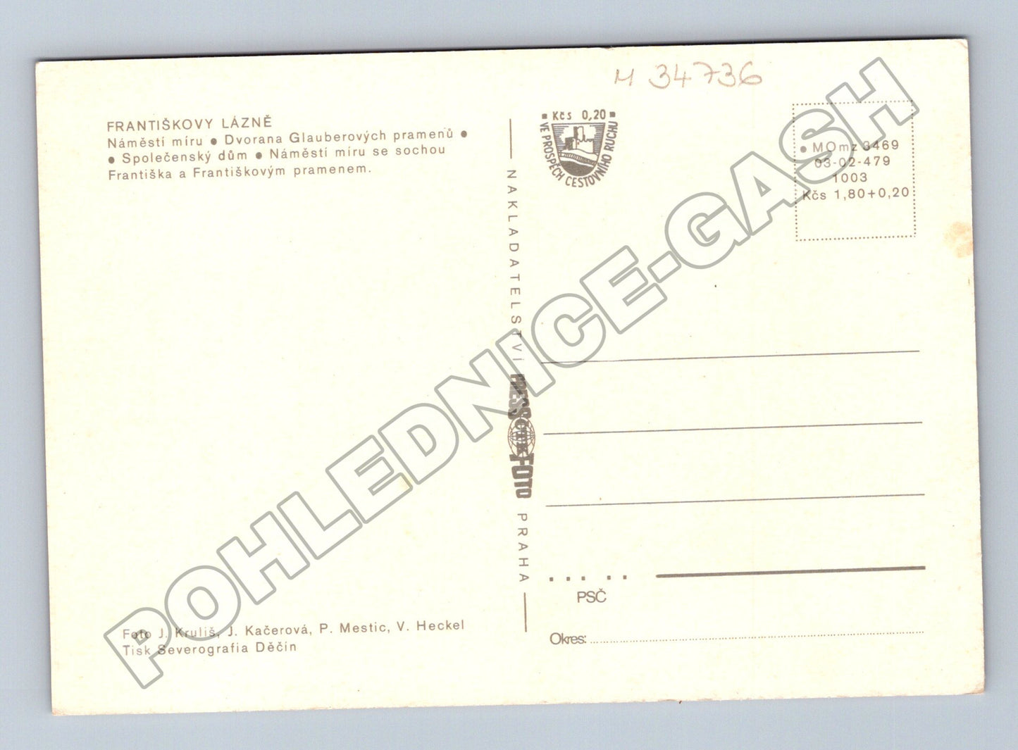 Pohlednice Františkovy Lázně lázeňské budovy a parky (M34736)