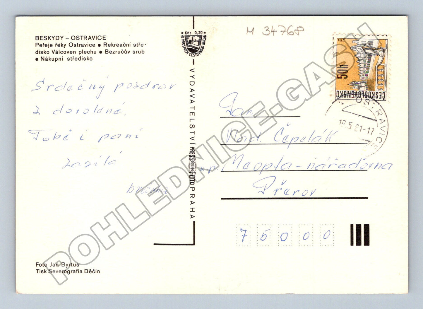 Pohlednice Beskydy Ostravice 1981 (M34768)