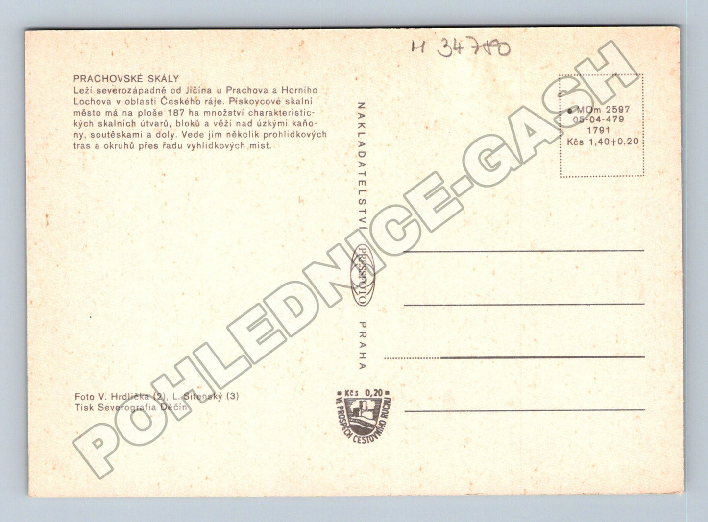 Pohlednice Prachovské skály více pohledů (M34780)