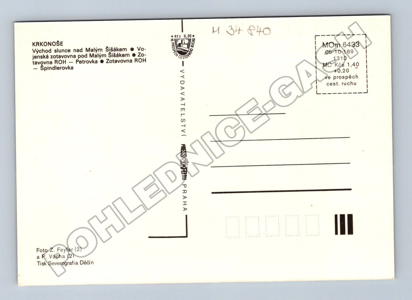 Pohlednice Krkonoše Petrovka Špindlerovka bouda Orbis Foto (M34840)