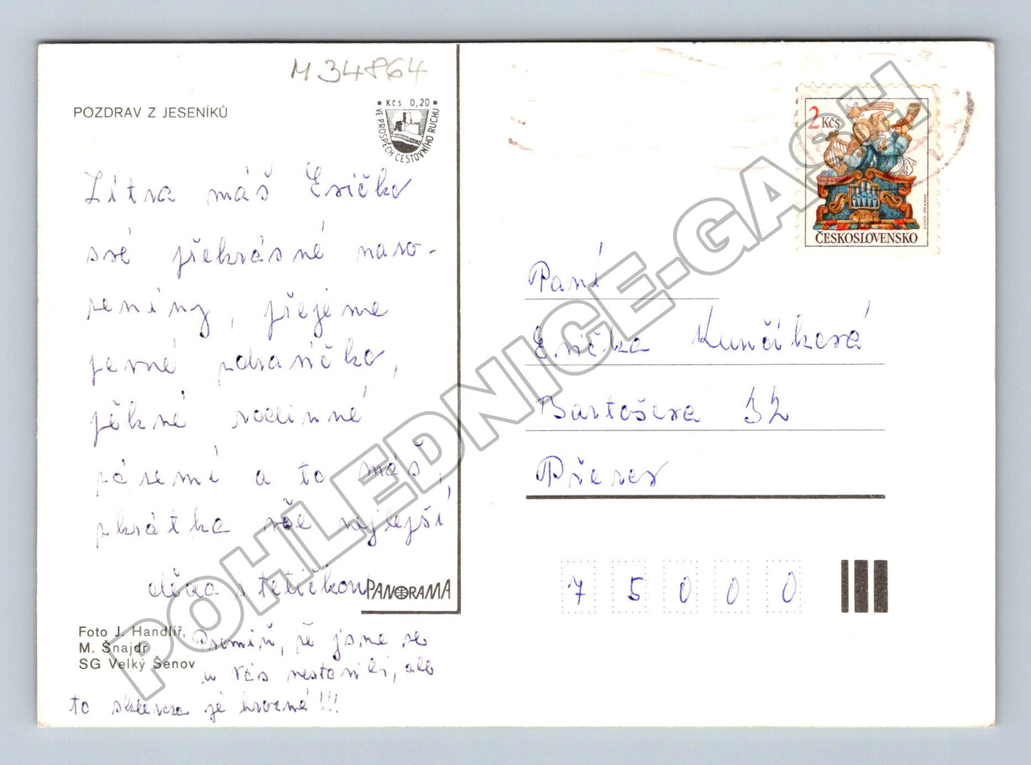 Pohlednice Jeseníky více záběrů 1987 (M34864)