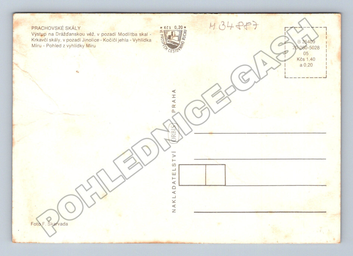 Pohlednice Prachovské skály horolezci (M34887)