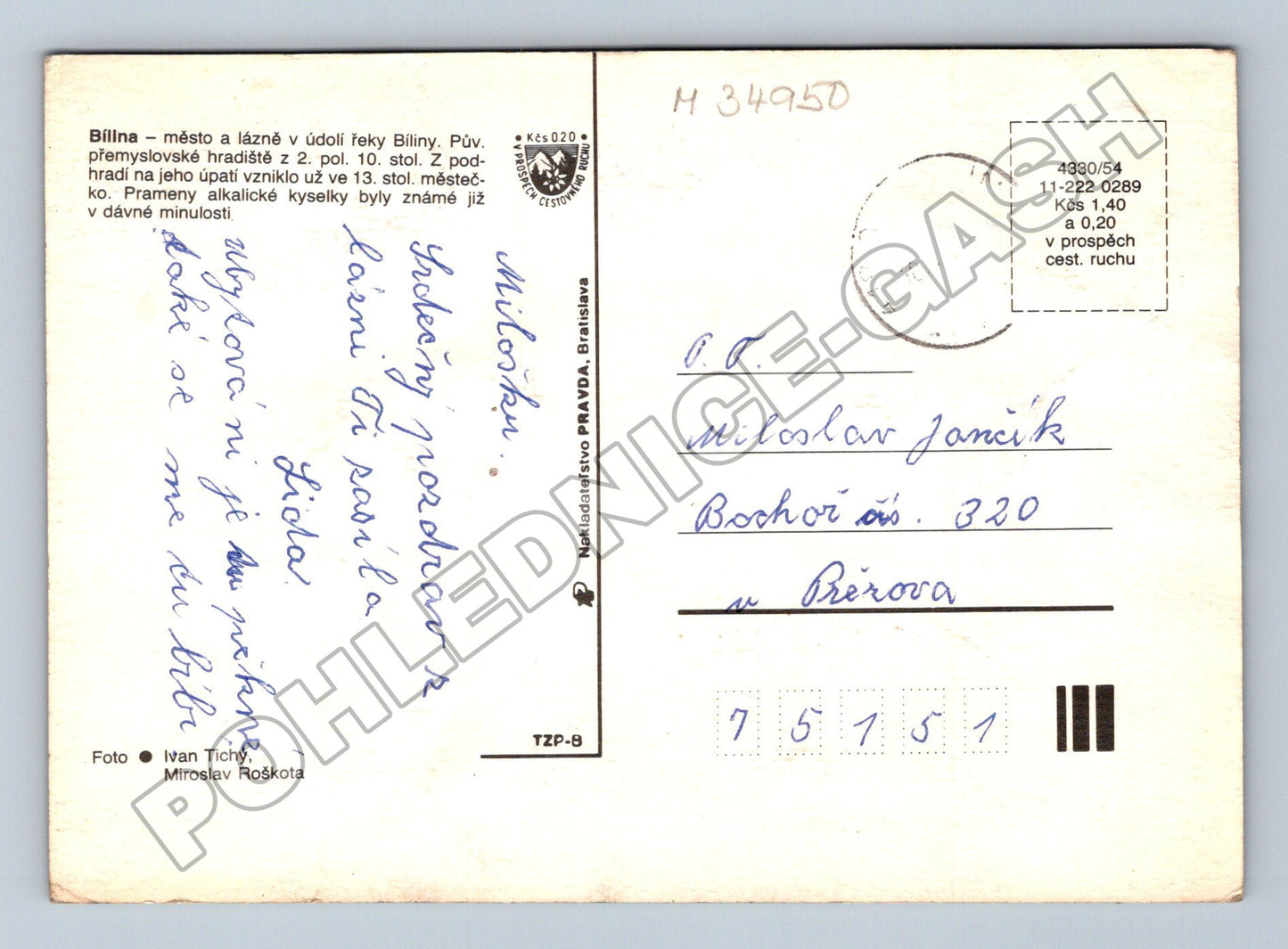 Pohlednice Bílina různé pohledy (M34950)