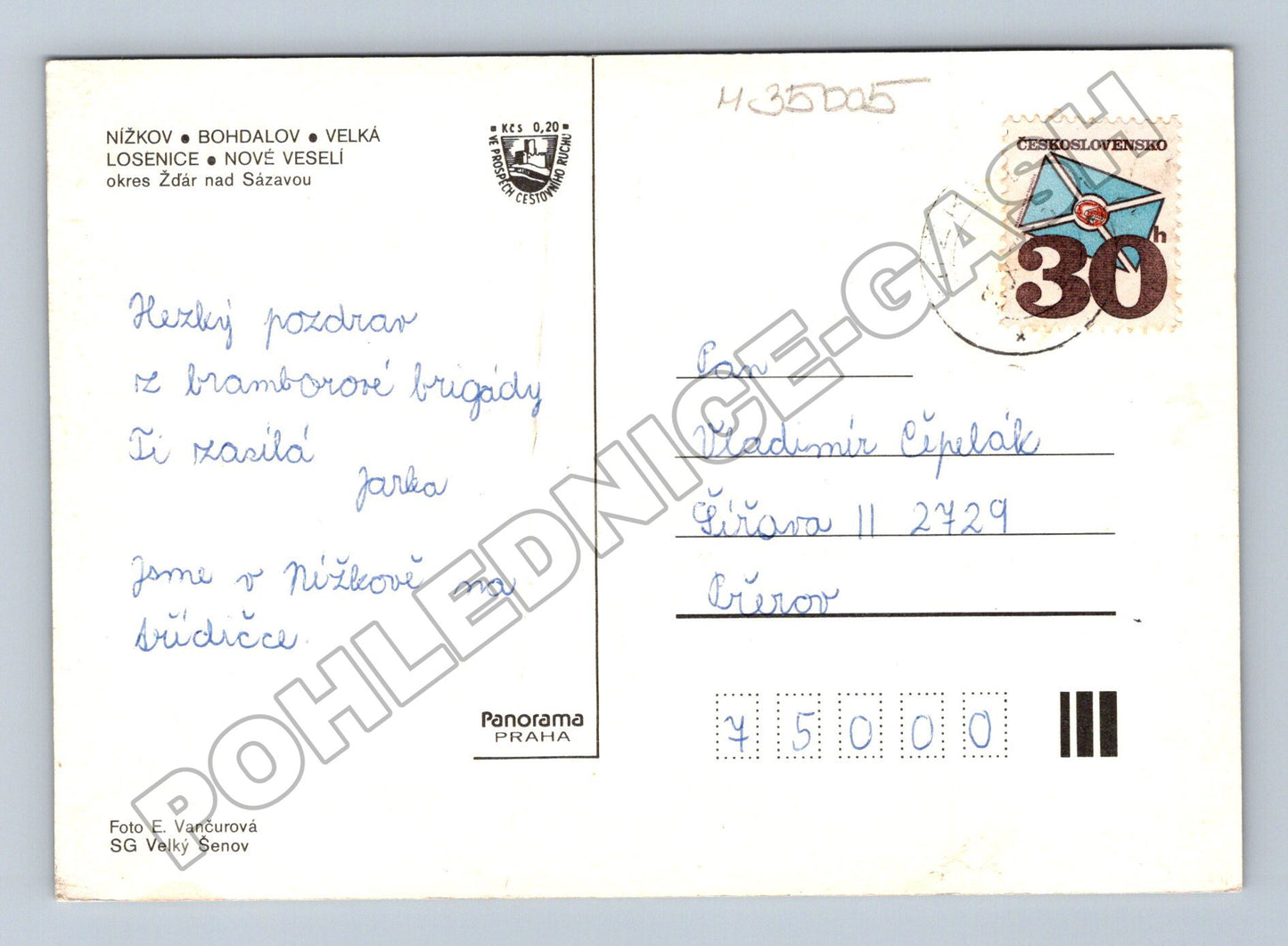 Pohlednice Nížkov, Bohdalov, Velká Losenice, Nové Veselí (M35005)