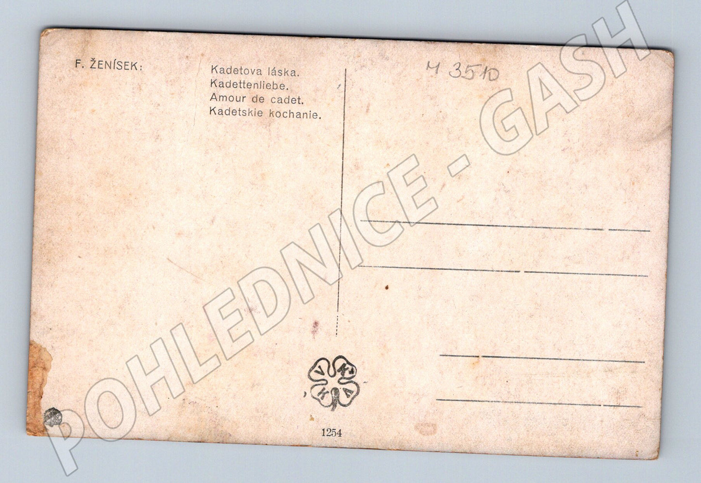 Pohlednice Kadetova láska F Ženíšek (M3510)