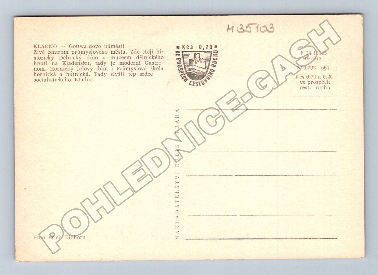 Pohlednice Kladno Gottwaldovo náměstí (M35103)