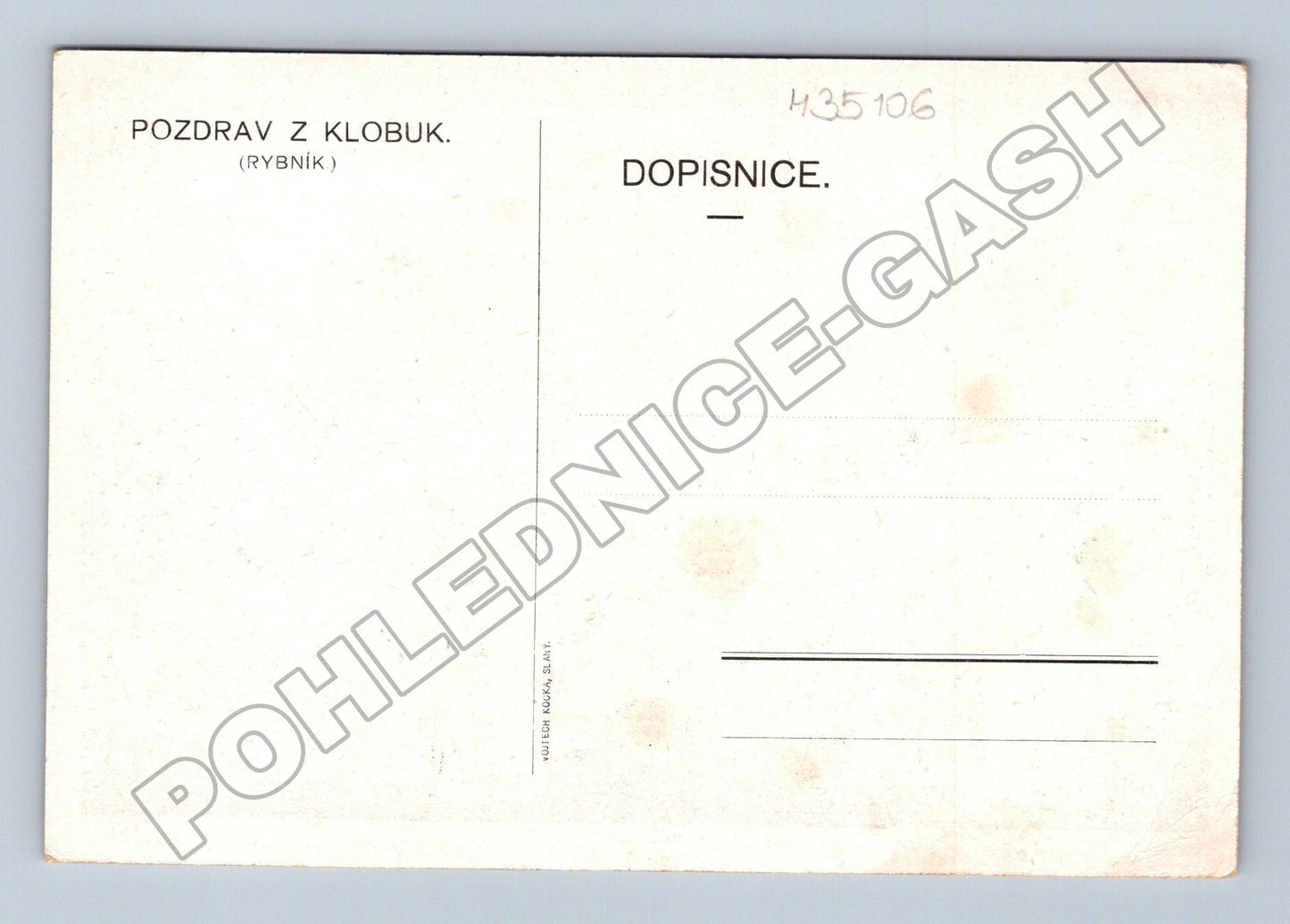 Pohlednice Klobuky rybník (M35106)