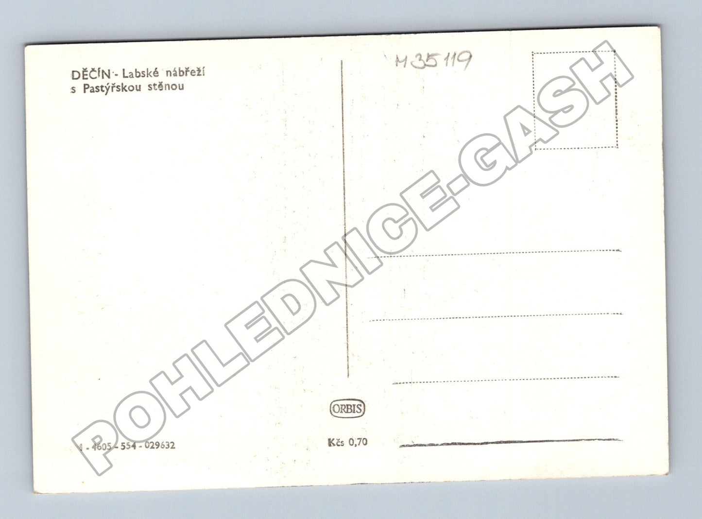 Pohlednice Děčín Labské nábřeží Pastýřská stěna (M35119)