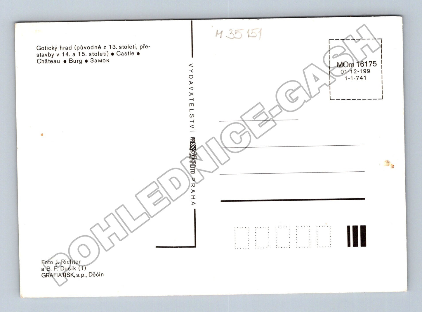 Pohlednice Hrad Křivoklát celkový pohled a interiéry (M35151)