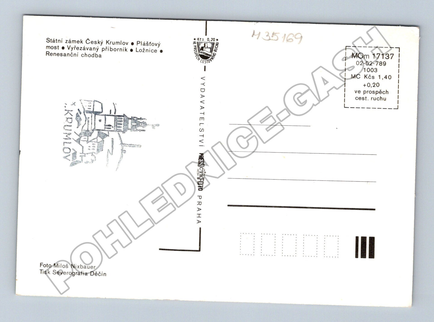 Pohlednice Český Krumlov zámek více záběrů 1989 (M35169)