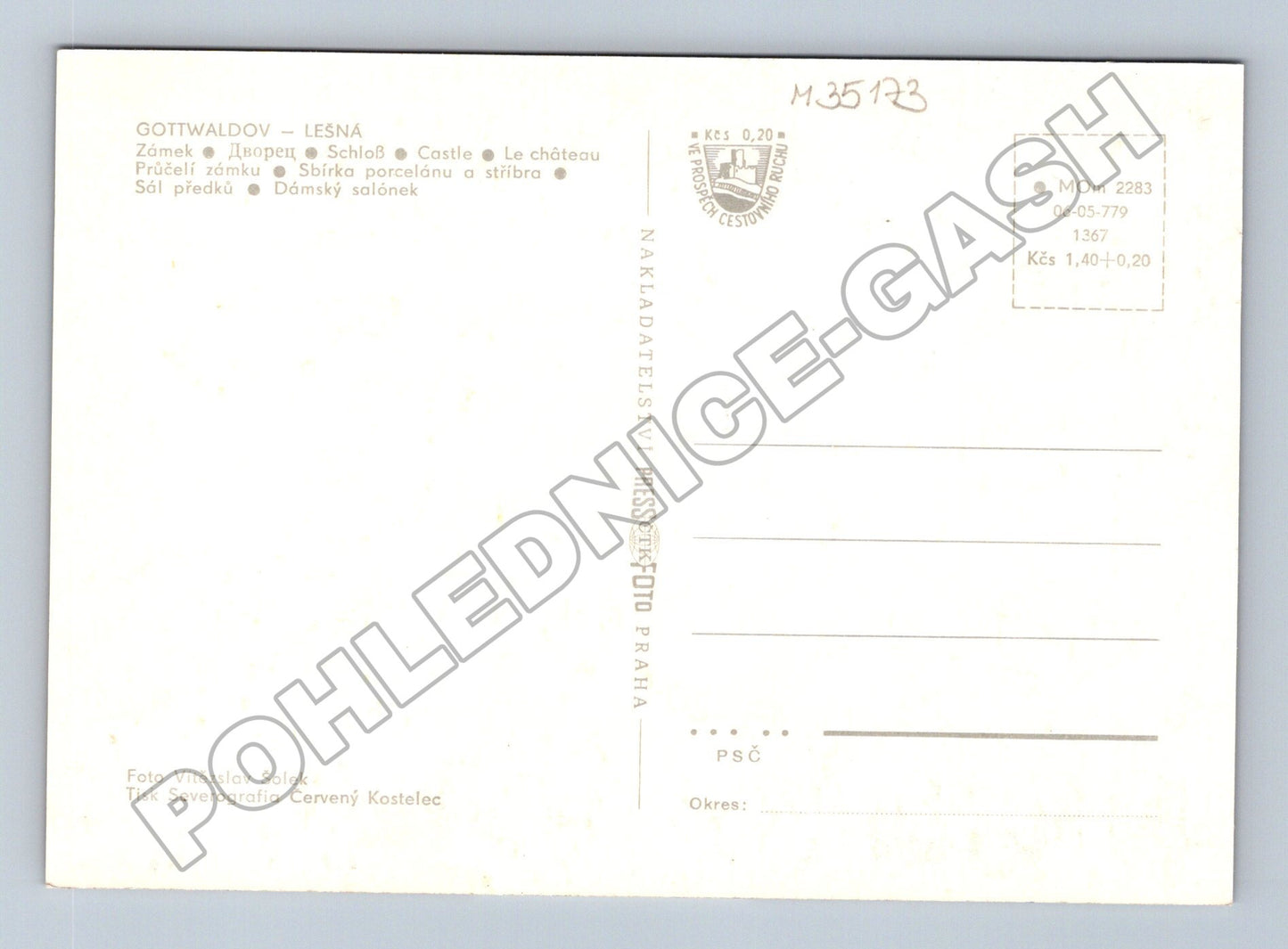 Pohlednice Zlín Lešná Zámek interiéry (M35173)