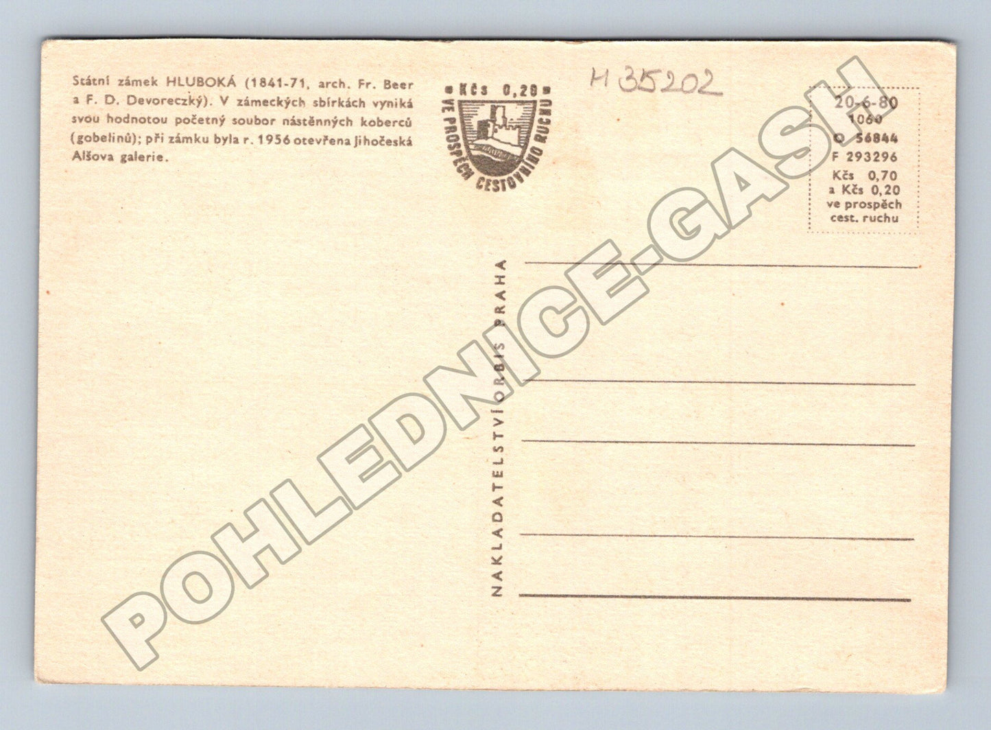 Pohlednice Hluboká zámek (M35202)