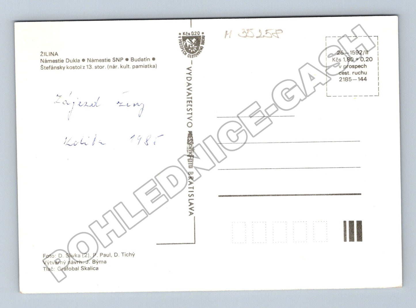 Pohlednice Slovensko Žilina různé pohledy 1985 (M35258)