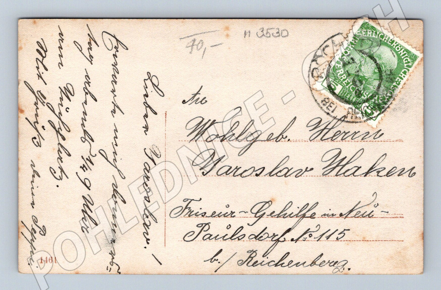 Pohlednice romantický motiv RU 1915 (M3530)