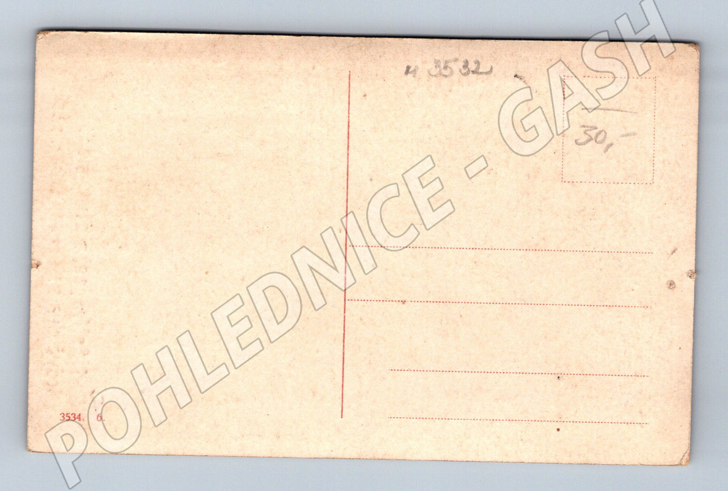 Pohlednice pár u okna předválečný motiv (M3532)