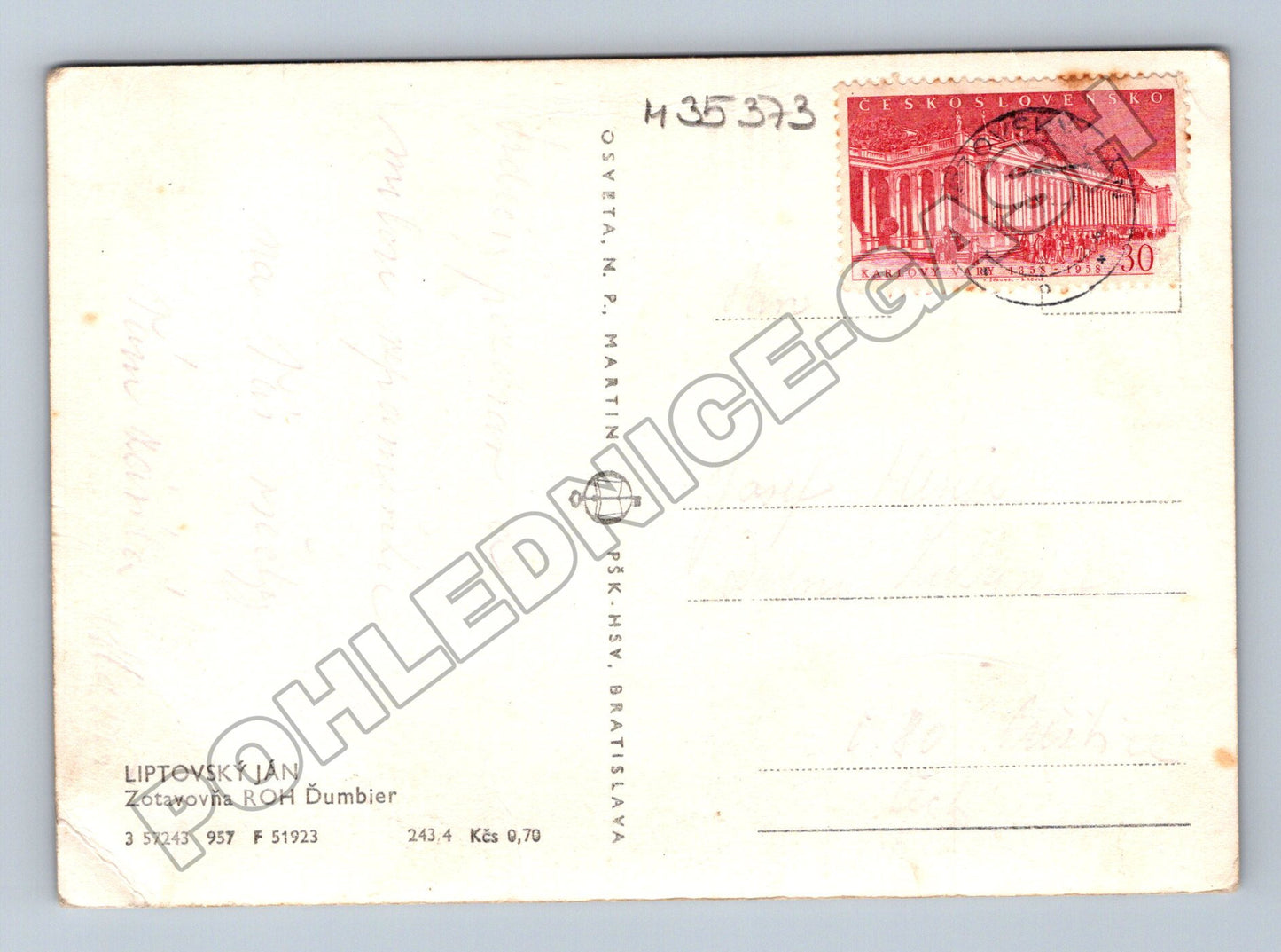Pohlednice Slovensko Liptovský Ján Zotavovňa ROH Ďumbier 1957 (M35373)