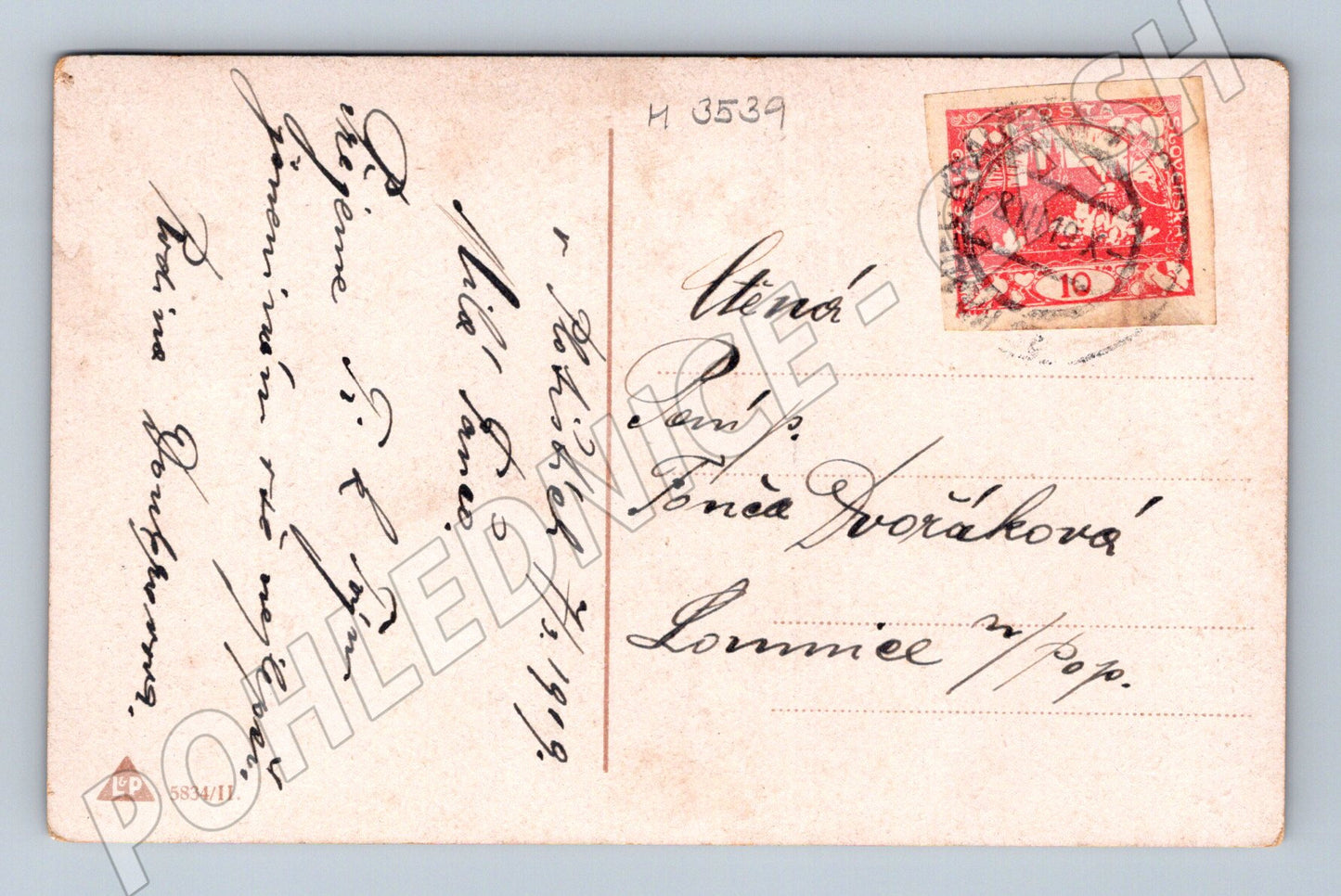 Pohlednice děti s květinami 1919 ČSR (M3539)