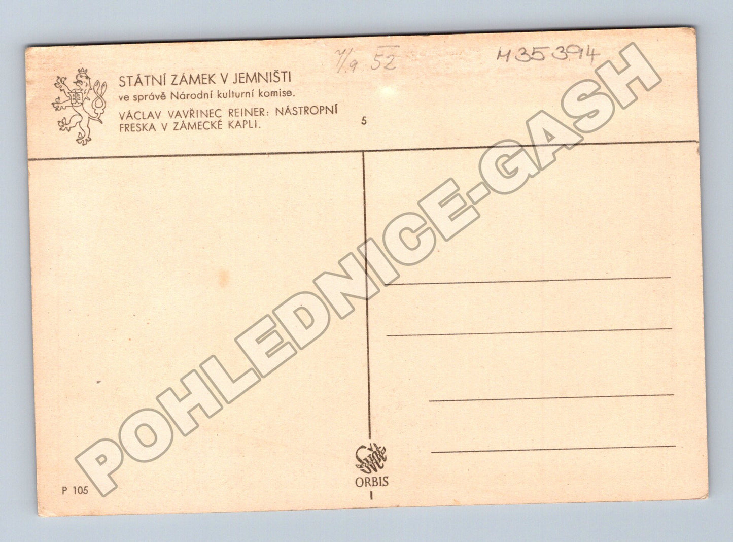 Pohlednice Jemniště Reiner freska (M35394)