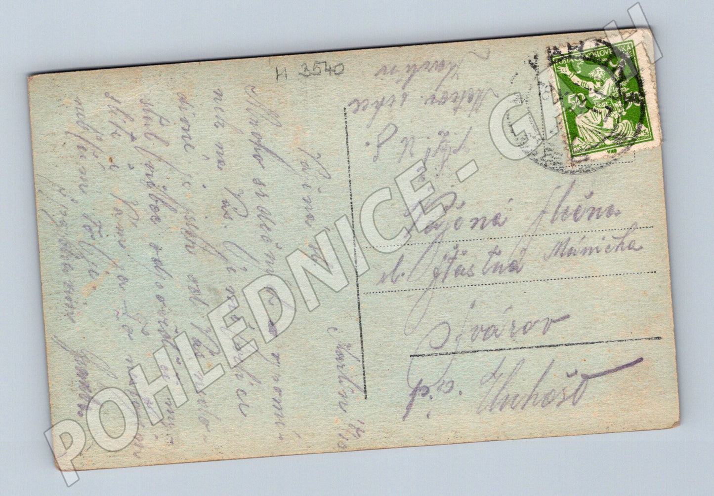 Pohlednice zamilovaný pár první pol 20 stol (M3540)