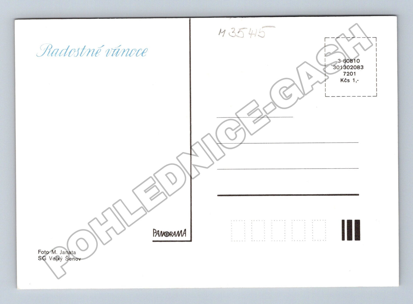 Pohlednice Vánoce jablka ořechy jehličí (M35415)