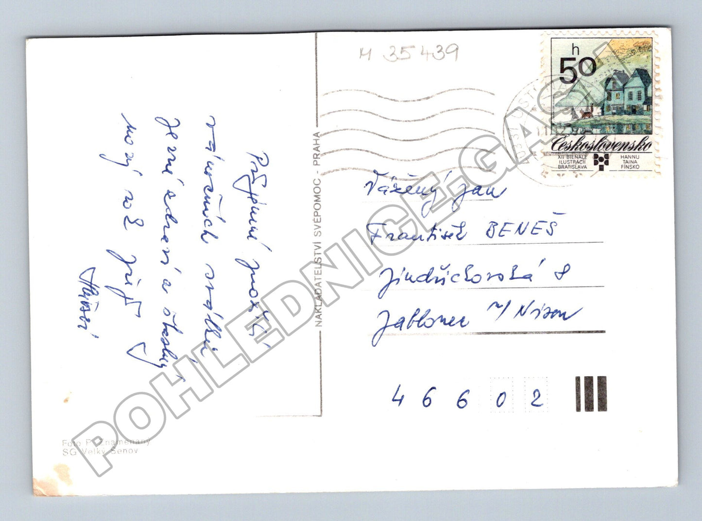 Pohlednice Československo zimní krajina 1962 (M35439)