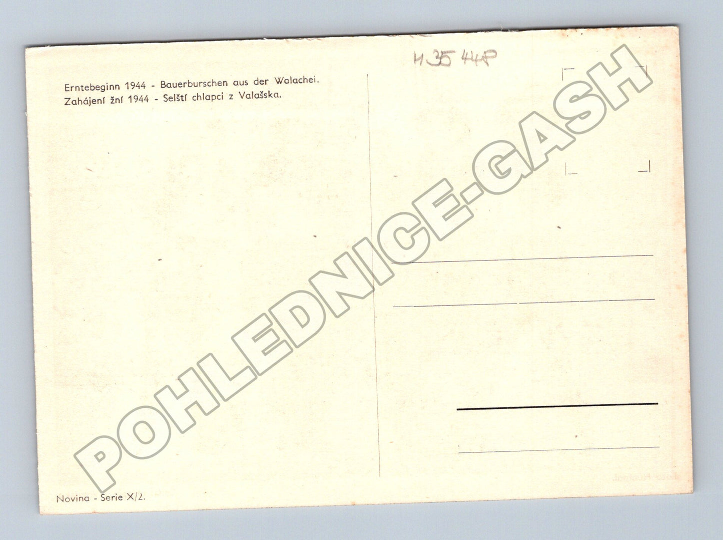 Pohlednice Valašsko selští chlapci v krojích 1944 (M35448)