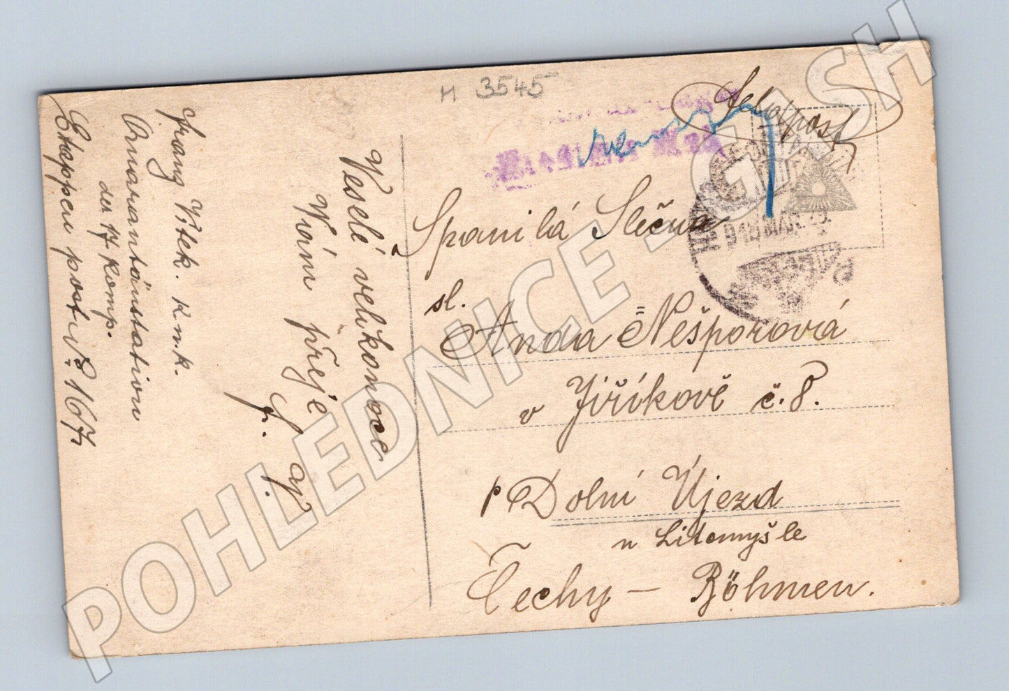 Pohlednice ruská velikonoční Христос Воскресе (M3545)