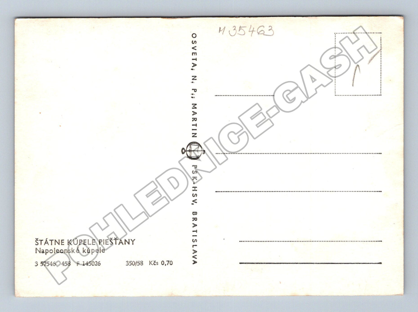 Pohlednice Slovensko Piešťany Napoleonské kúpele 1958 (M35463)