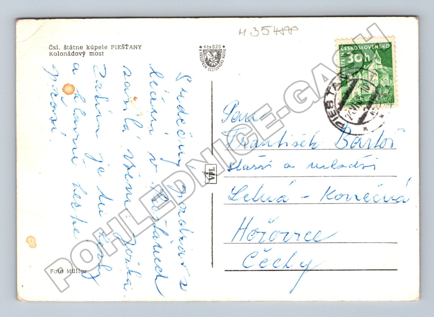 Pohlednice Slovensko Piešťany Lázně 193X (M35488)