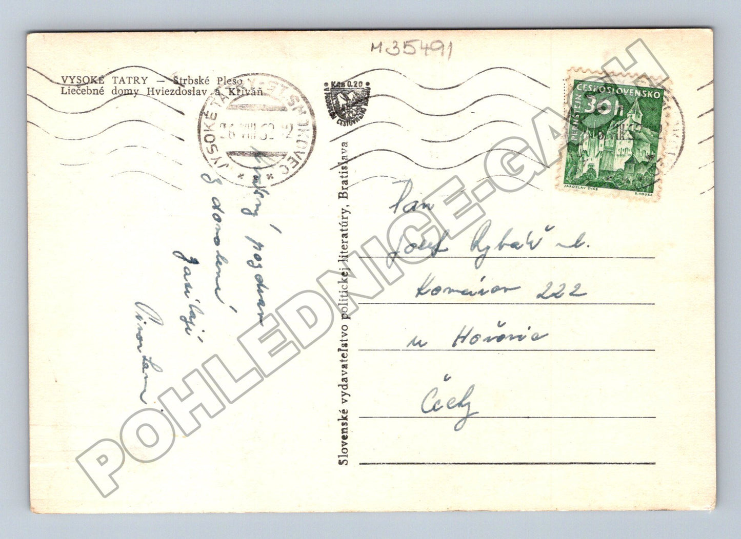 Pohlednice Slovensko Štrbské Pleso Léčebné domy 1941 (M35491)