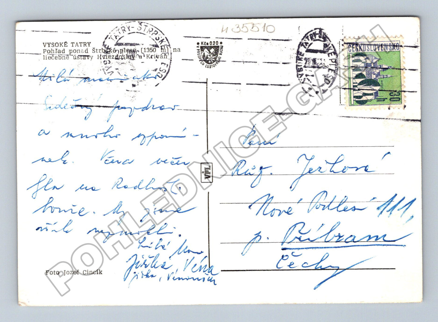 Pohlednice Slovensko Štrbské Pleso 1932 (M35510)