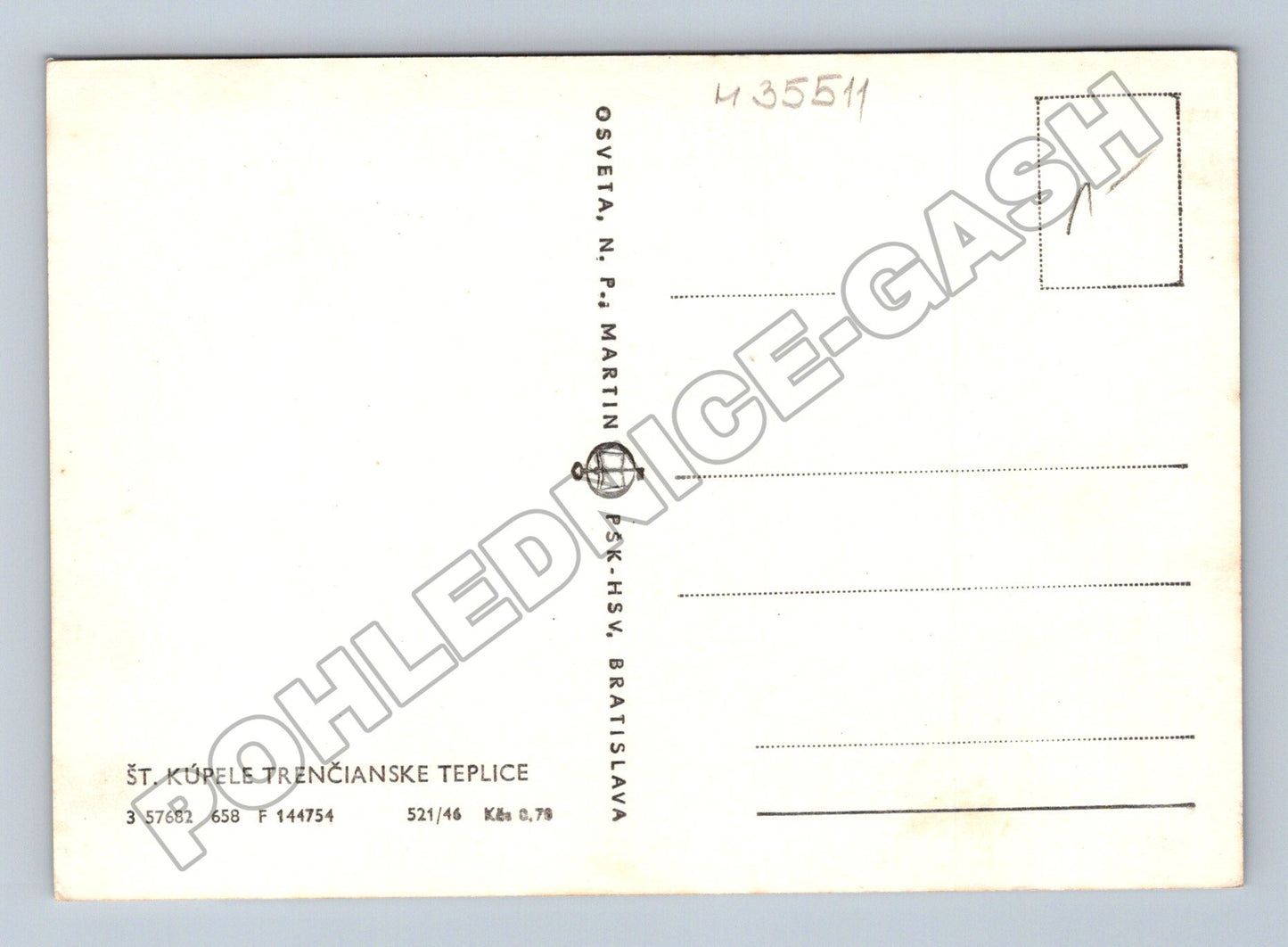 Pohlednice Slovensko Trenčianske Teplice lázně 1946 (M35511)