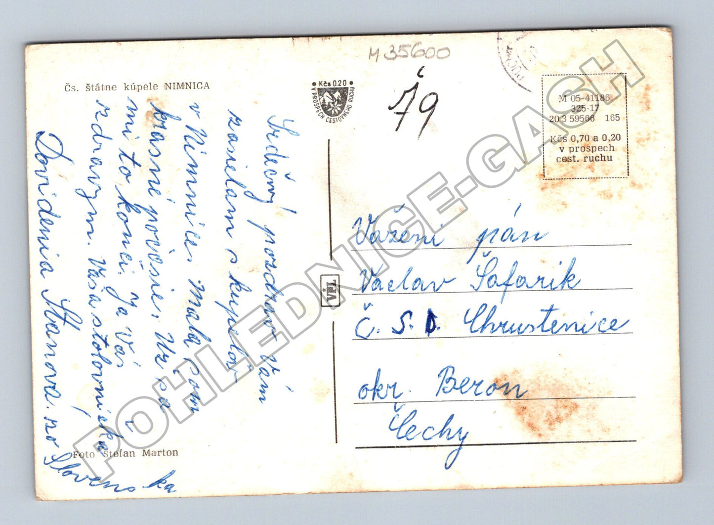 Pohlednice Slovensko Nimnica budovy a loď (M35600)