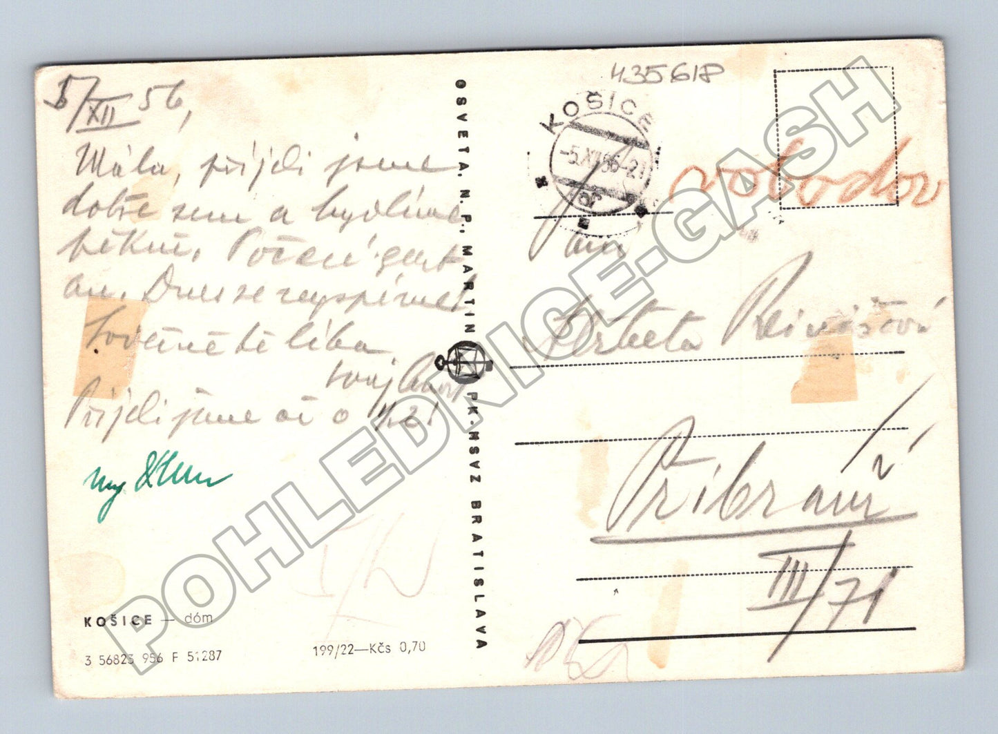 Pohlednice Slovensko Košice Dóm sv. Alžběty 1956 (M35618)