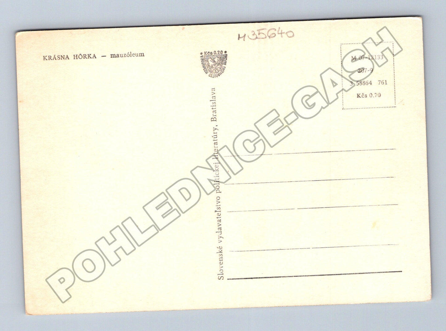 Pohlednice Slovensko Krásna Hôrka mauzoleum (M35640)