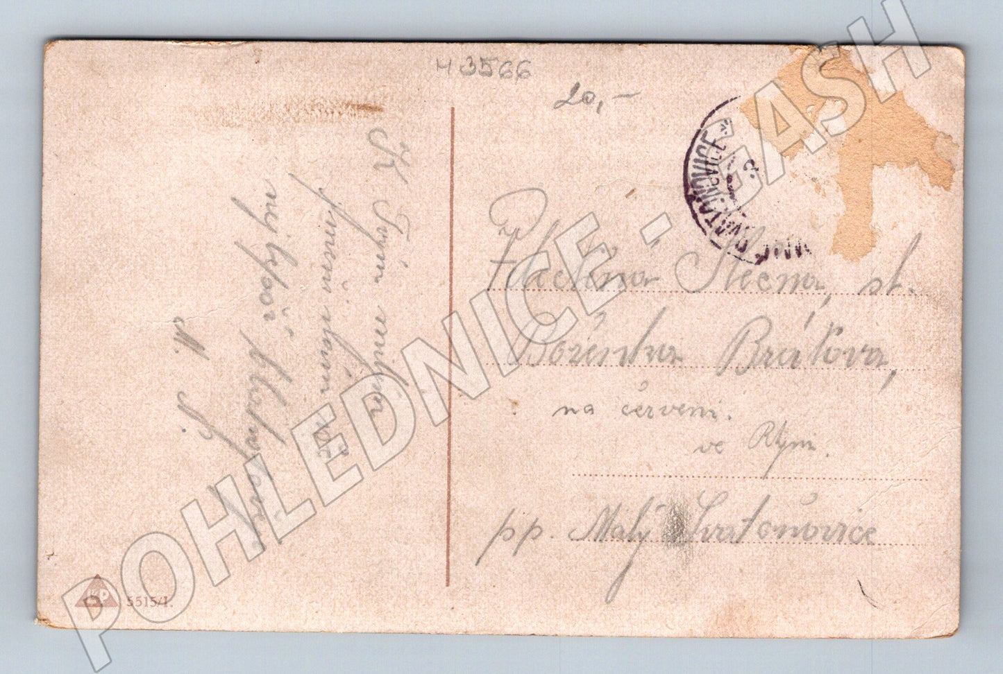 Pohlednice milostná scéna kolor použito (M3566)