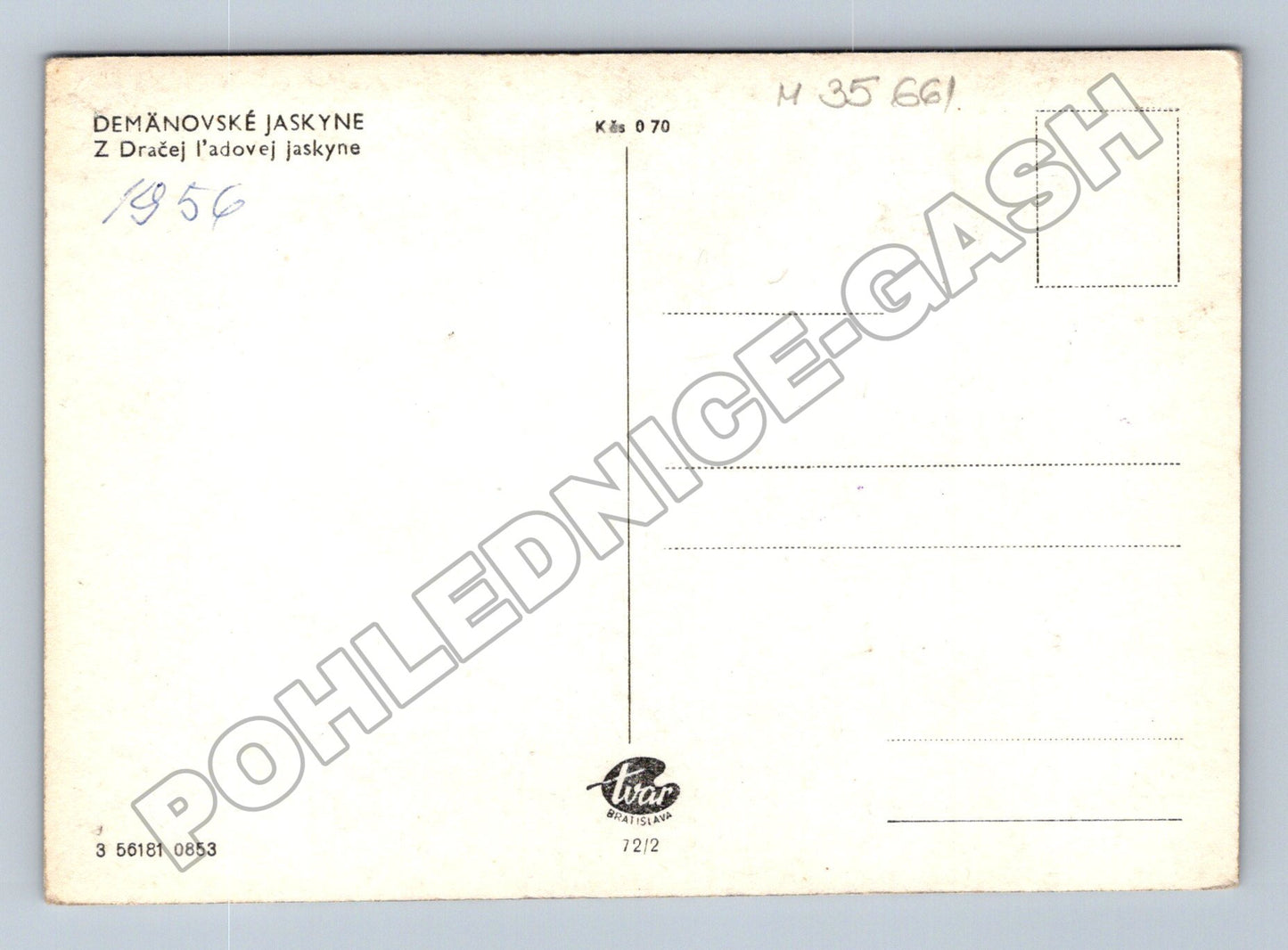 Pohlednice Slovensko Demänovské jaskyne ledová jeskyně 1956 (M35661)