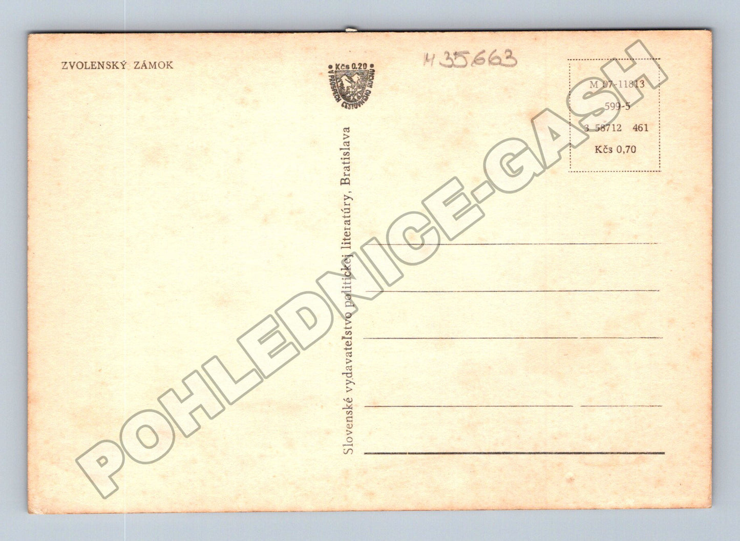 Pohlednice Slovensko Zvolenský zámok ~1960 (M35663)