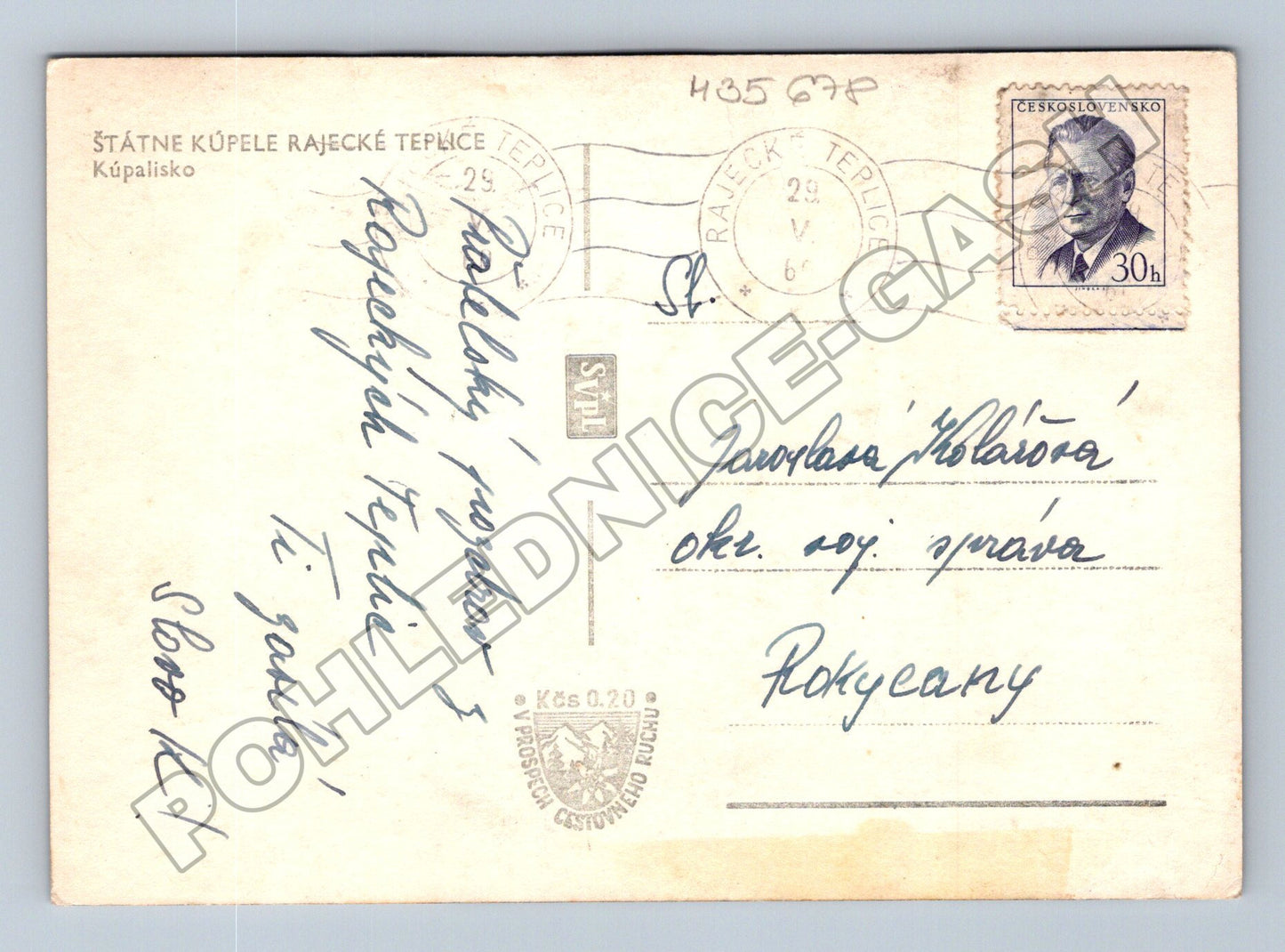 Pohlednice Slovensko Rajecké Teplice kúpalisko (M35678)