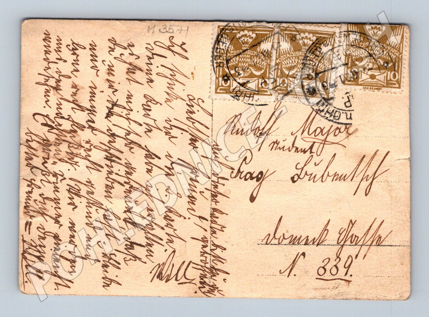 Postcard railway motif RU stamps (M3571)