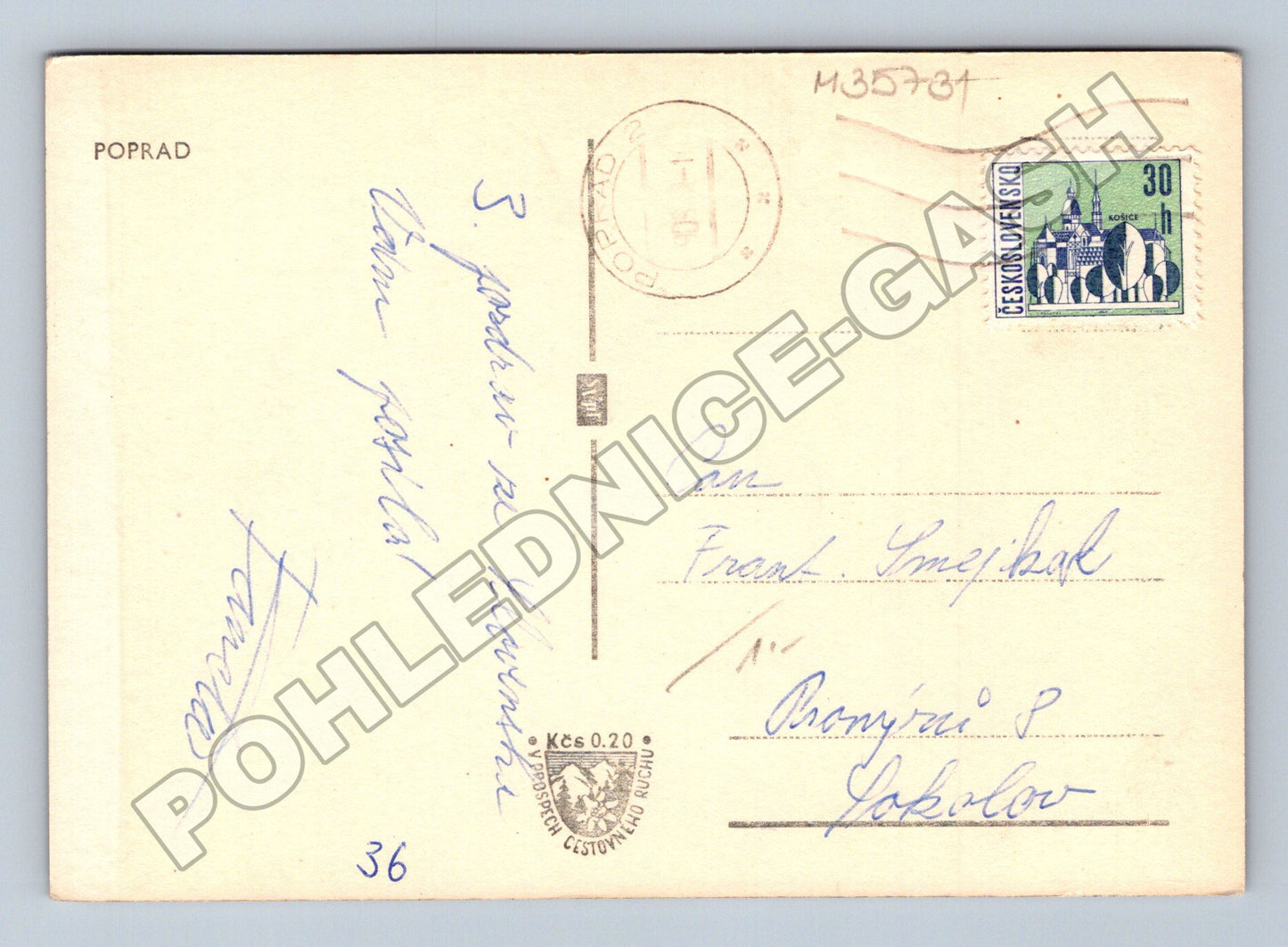 Pohlednice Slovensko Poprad panorama Vysoké Tatry 1941 (M35731)