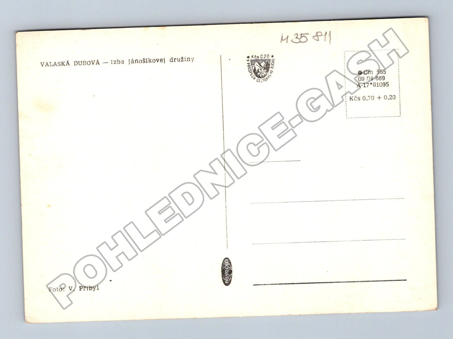Pohlednice Slovensko Valaská Dubová Jánošíkova izba (M35811)