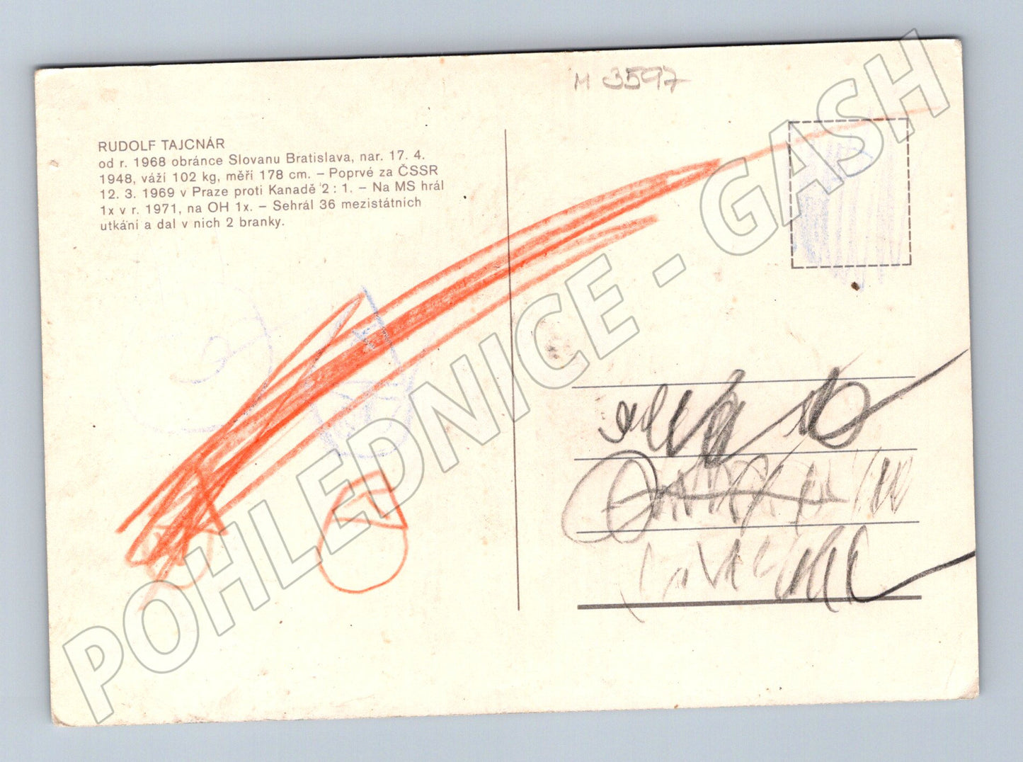 Pohlednice Rudolf Tajcnár hokej ČSSR (M3597)