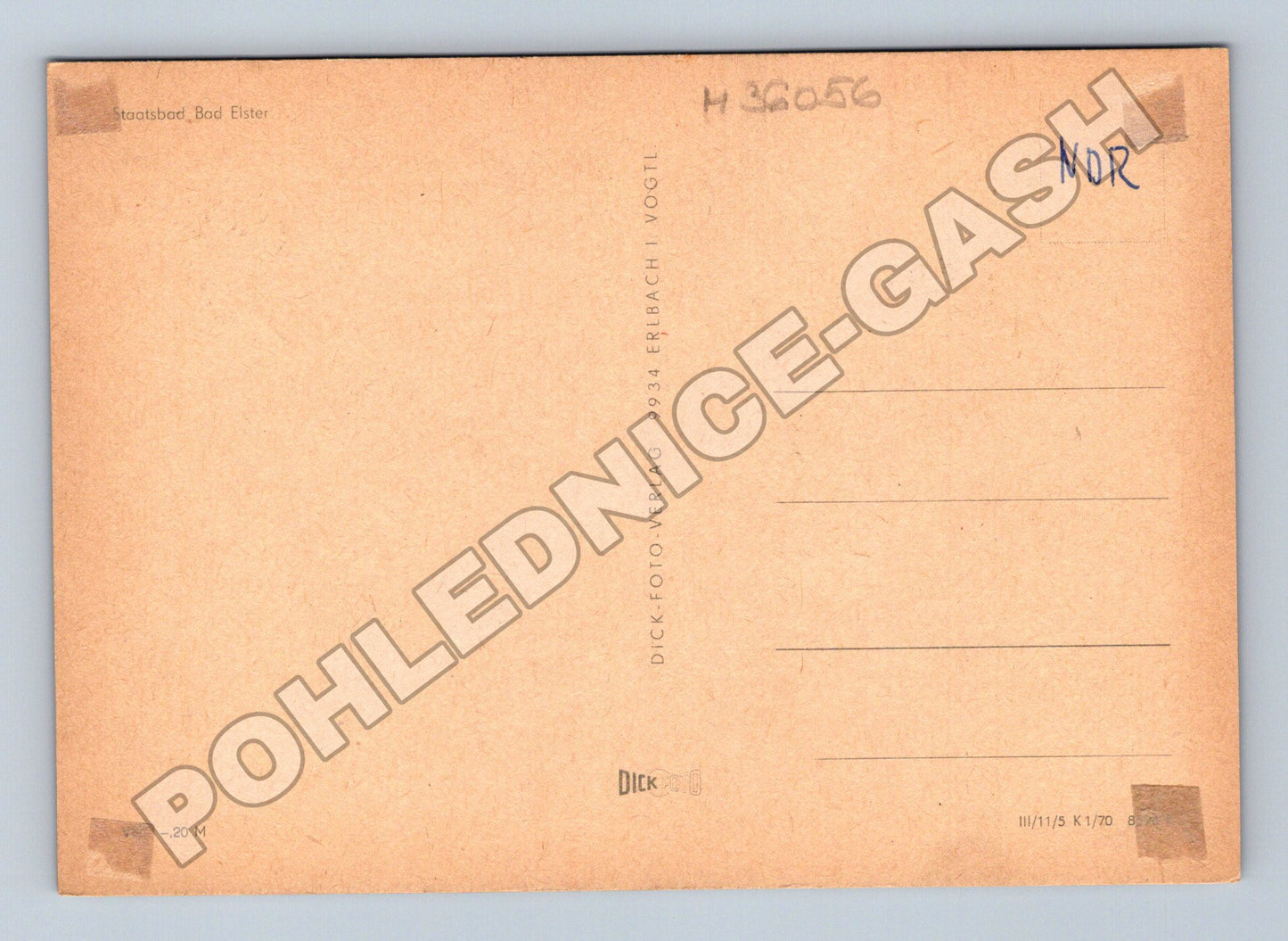 Pohlednice Německo Bad Elster město s jezerem 1970 (M36056)