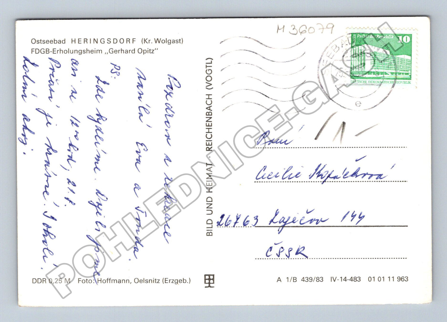 Pohlednice Německo Heringsdorf Erholungsheim Gerhard Opitz (M36079)