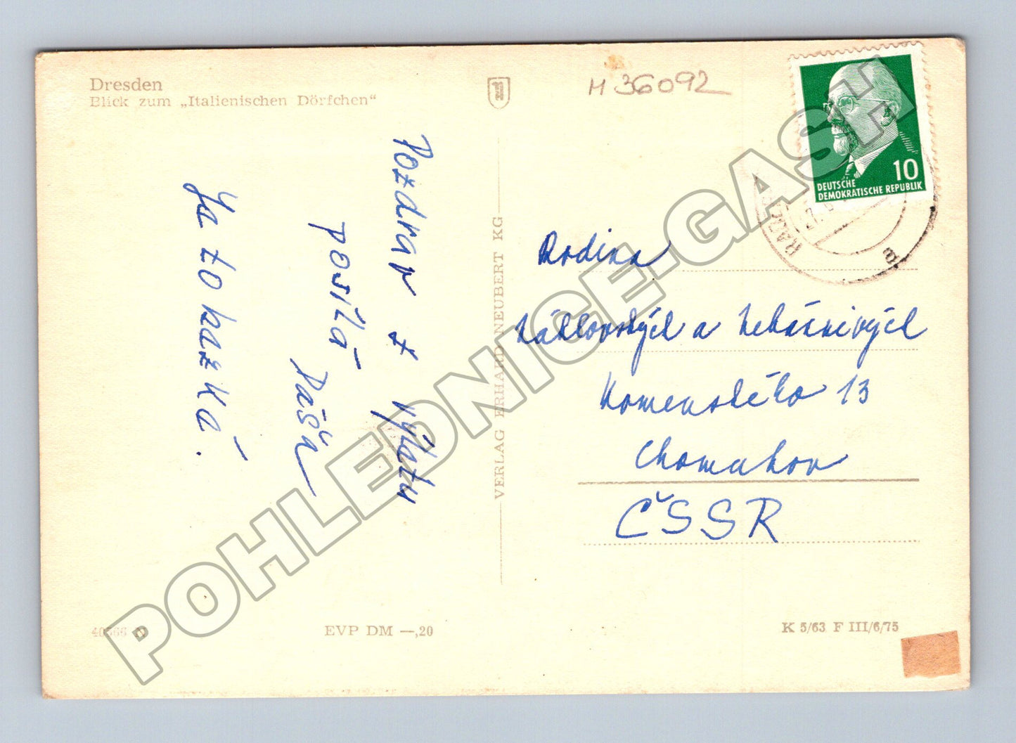 Pohlednice Německo Drážďany Italienisches Dörfchen 1983 (M36092)