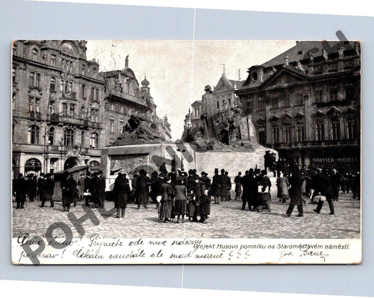 Pohlednice Praha Staroměstské náměstí Husův pomník (M361)